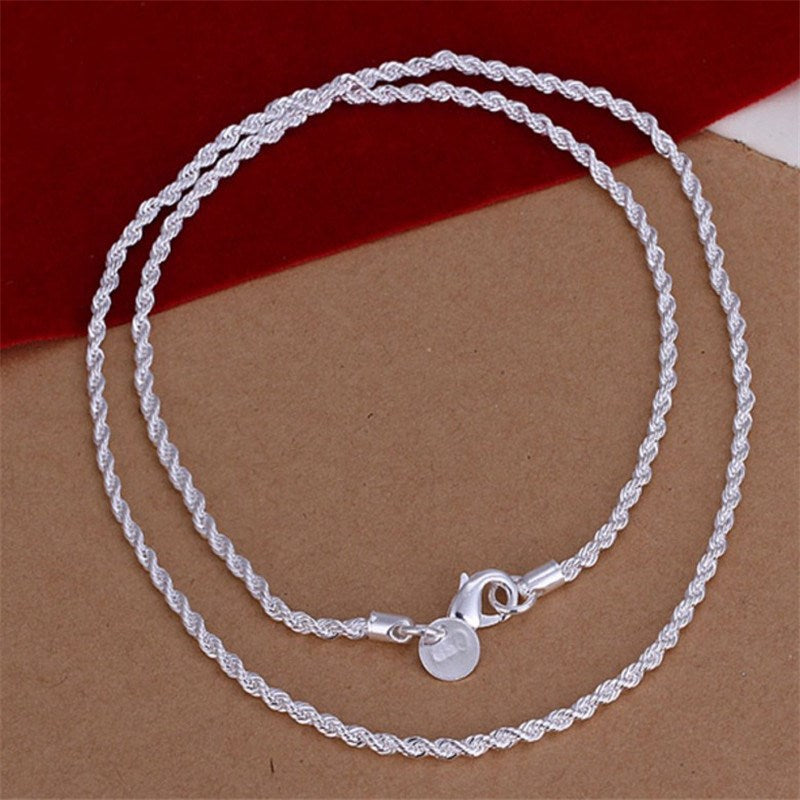 Ornament Sier-plated Twist Simple Eyeglasses Chain Necklaces