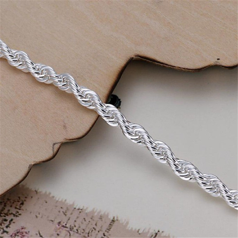 Ornament Sier-plated Twist Simple Eyeglasses Chain Necklaces