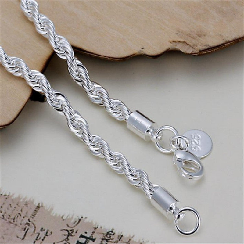 Ornament Sier-plated Twist Simple Eyeglasses Chain Necklaces