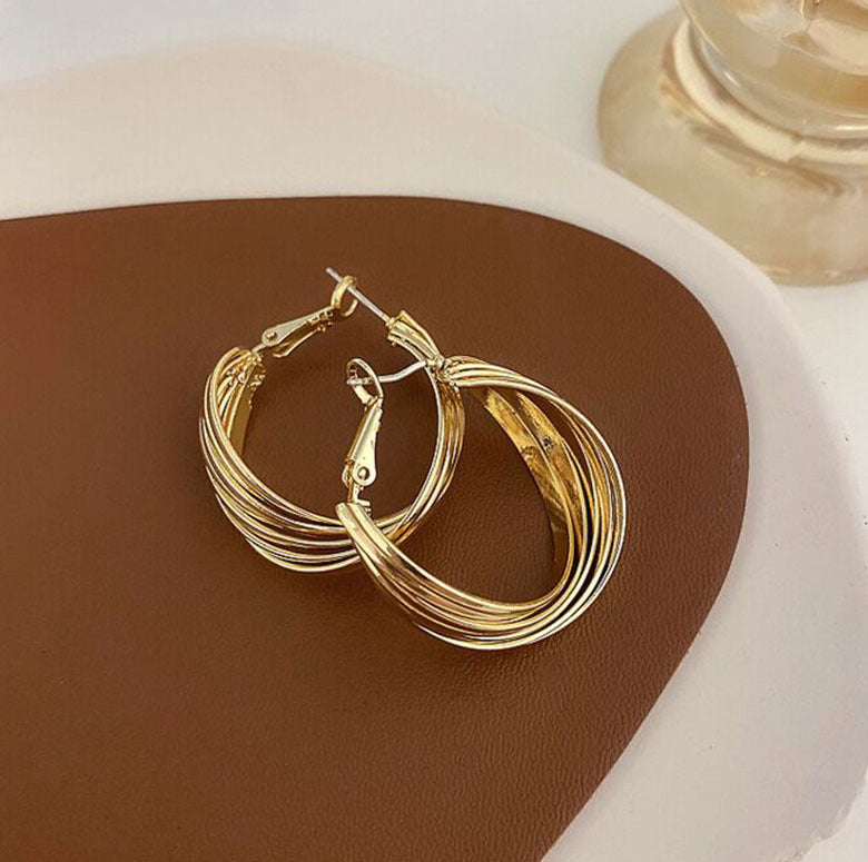 Women's For Trendy Retro Style High-grade Round Elegant Earrings