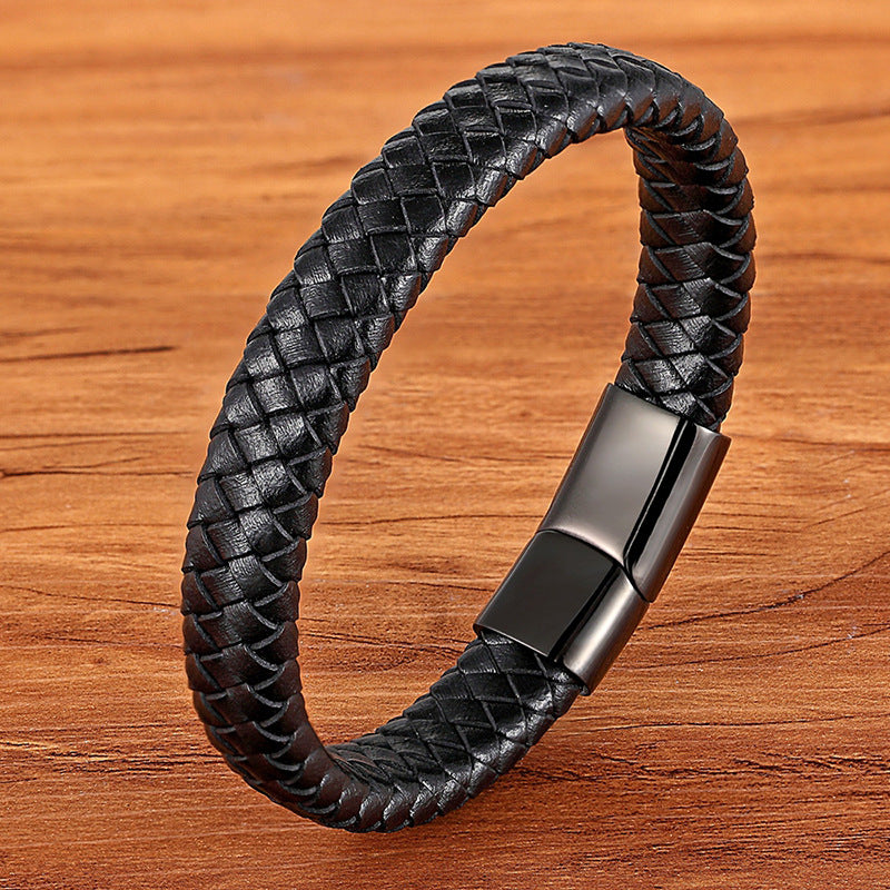 High Quality Stainless Steel Leather Authentic Bracelets