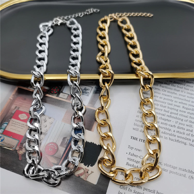 Women's & Men's Thick Chain Cuban Retro Punk Hip Necklaces