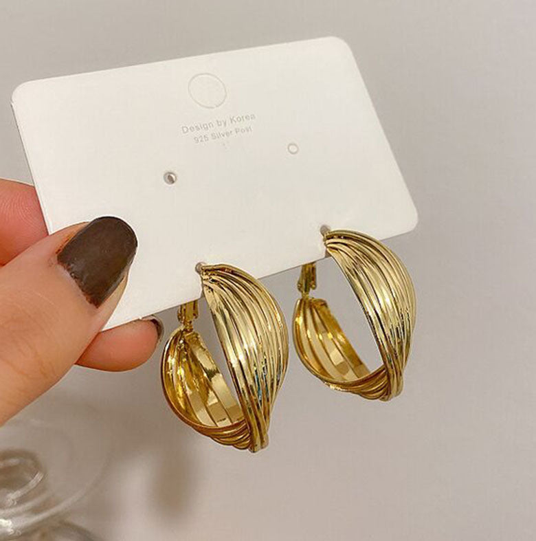 Women's For Trendy Retro Style High-grade Round Elegant Earrings