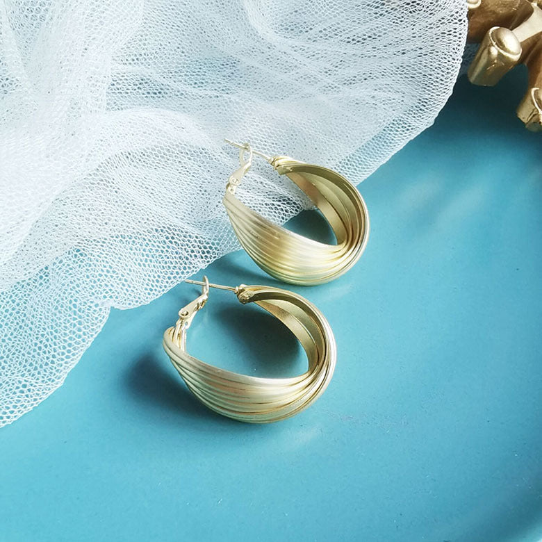 Women's For Trendy Retro Style High-grade Round Elegant Earrings