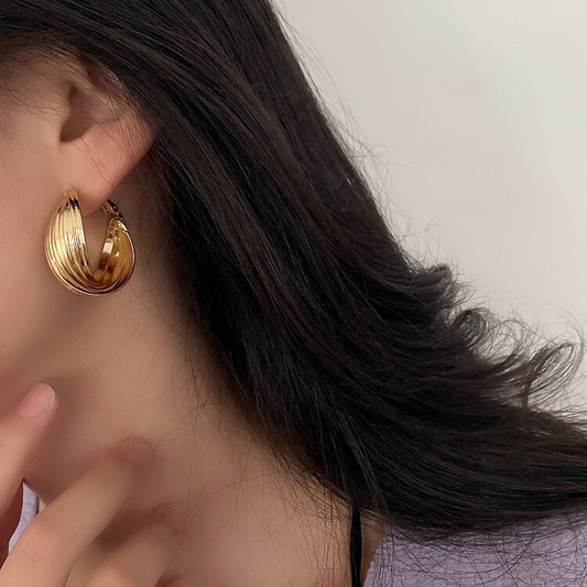 Women's For Trendy Retro Style High-grade Round Elegant Earrings