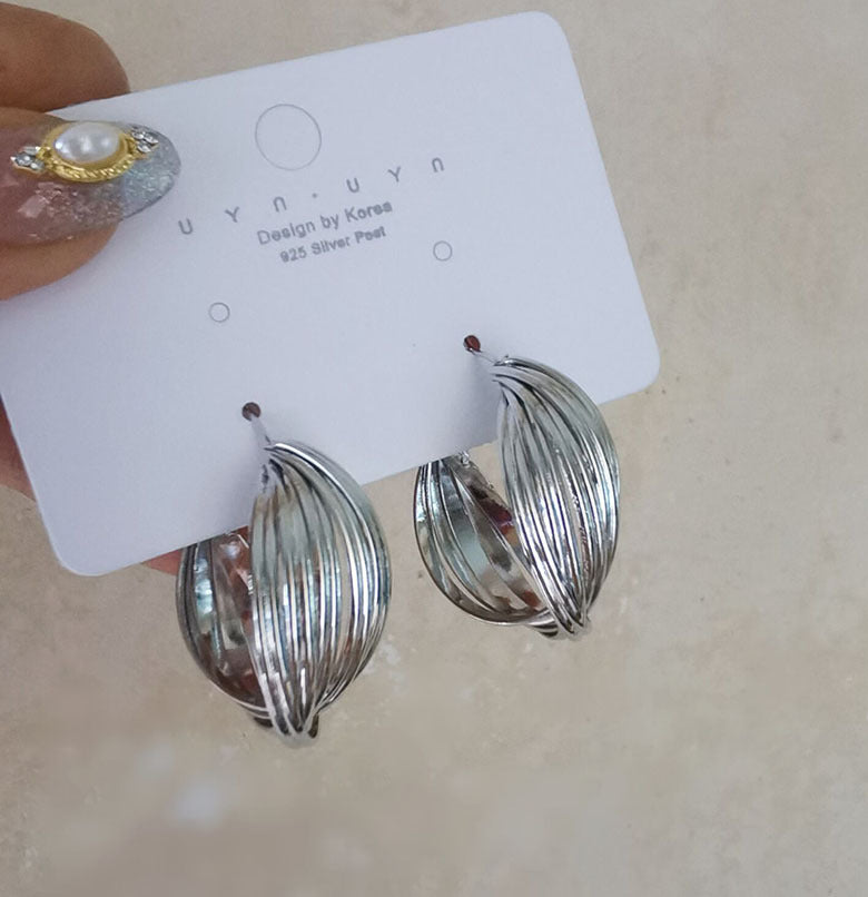 Women's For Trendy Retro Style High-grade Round Elegant Earrings