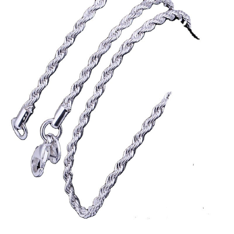 Ornament Sier-plated Twist Simple Eyeglasses Chain Necklaces