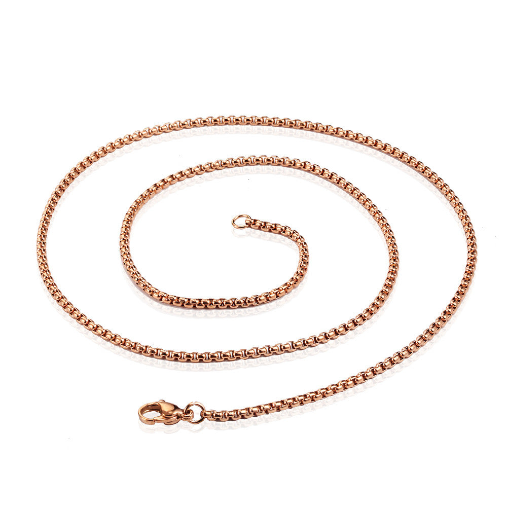 Square Pearl Stainless Steel Vacuum Plating Necklaces
