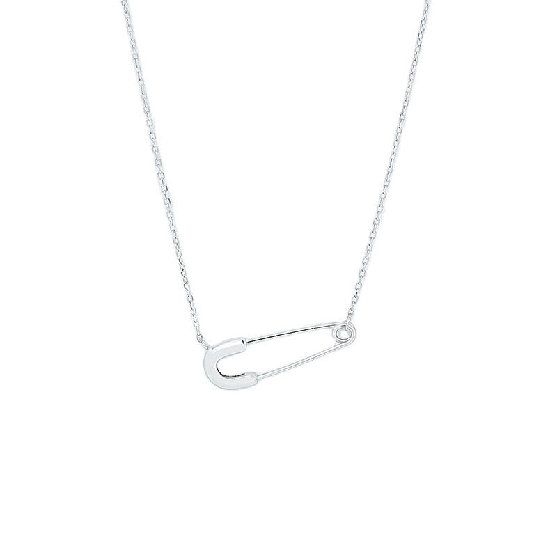 Women's Sier Korean Geometric Glossy Clip Thai Necklaces