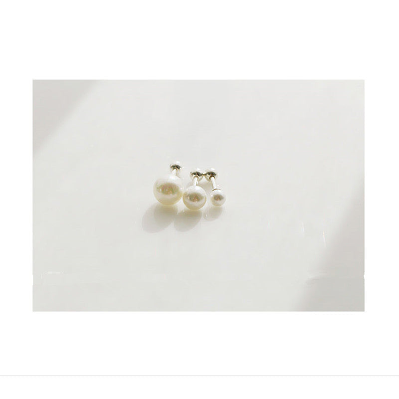 Pearl Female Screw Tightening Buckle Before Earrings