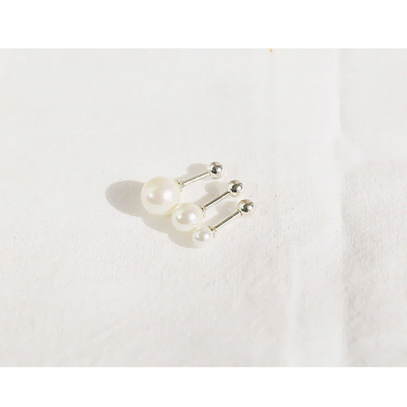 Pearl Female Screw Tightening Buckle Before Earrings