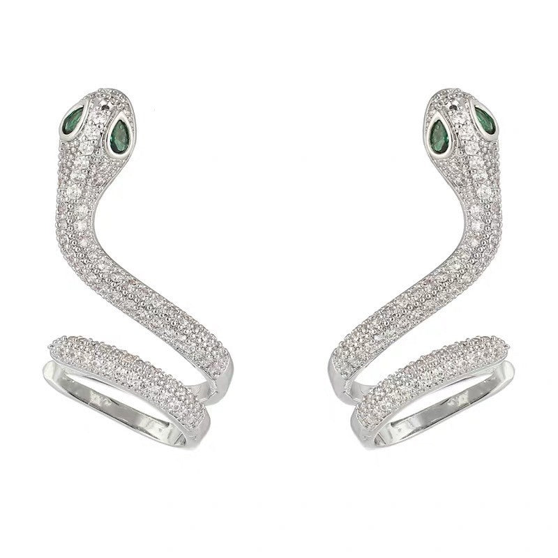 Snakelike Winding Ear Bone Integrated Clip Earrings