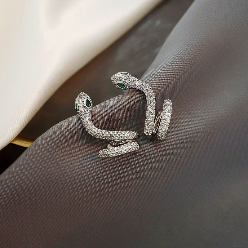 Snakelike Winding Ear Bone Integrated Clip Earrings