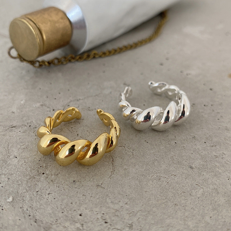 Sterling Sier Rope Twist Simple Light Rings