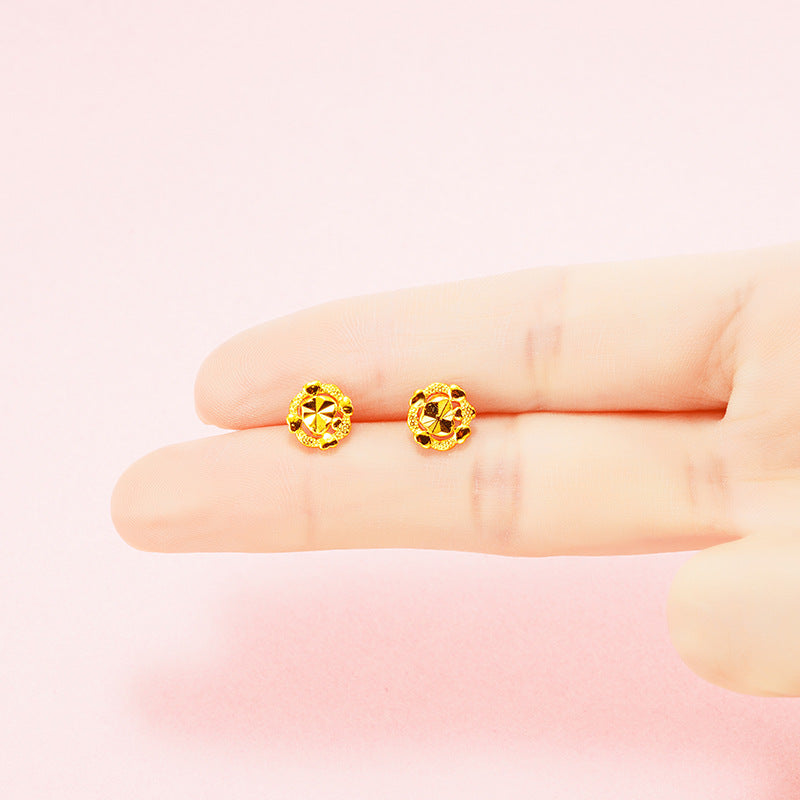 Women's Light Luxury Imitation Gold Live Alluvial Earrings