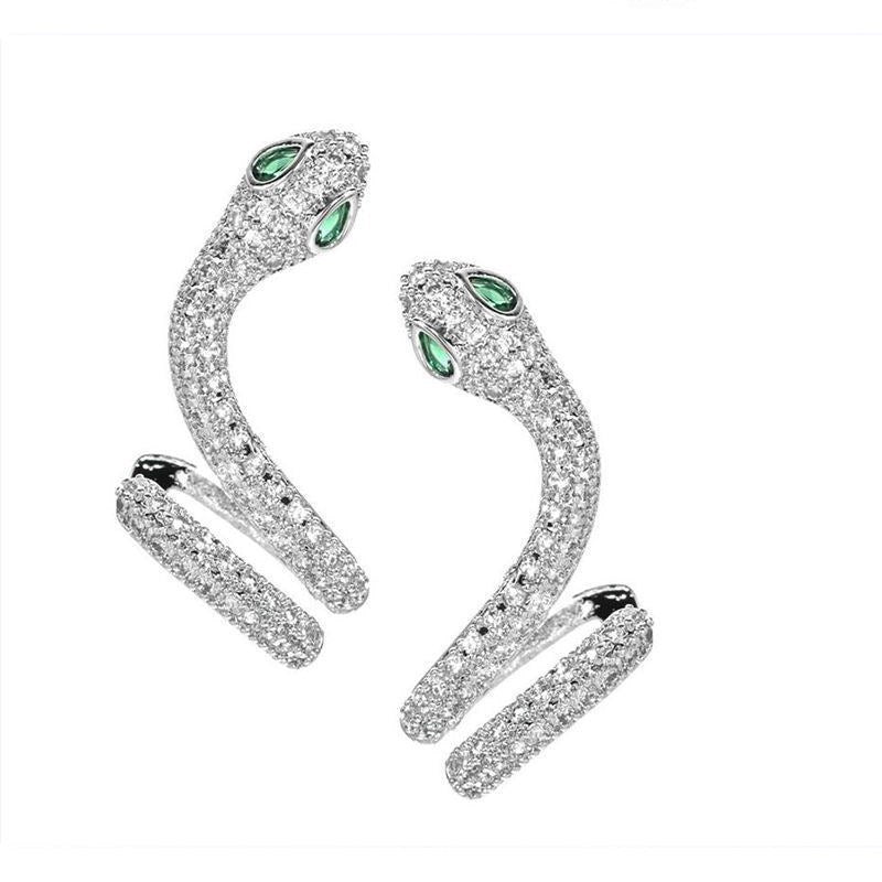 Snakelike Winding Ear Bone Integrated Clip Earrings