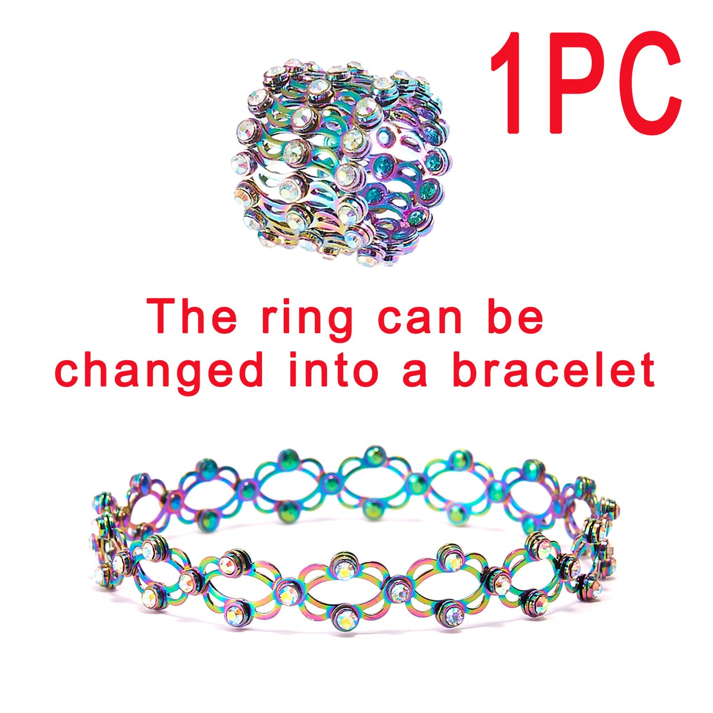 Creative Retractable Deformable Magic Fashion Size Rings
