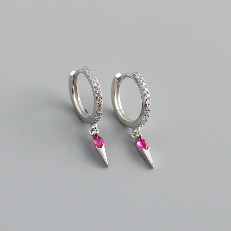Fashion Diamond Horse Eye Stone Sterling Rings
