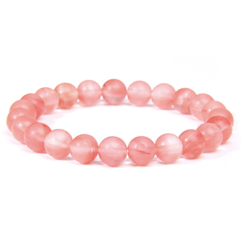 Men's Natural Stone Beads White Turquoise Elastic Bracelets