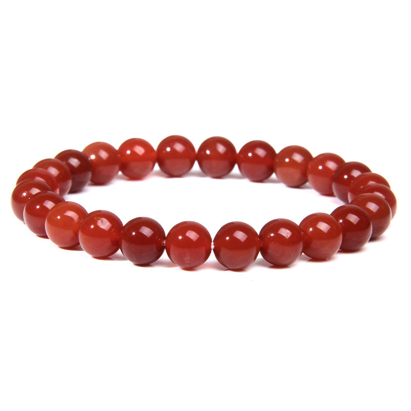 Men's Natural Stone Beads White Turquoise Elastic Bracelets