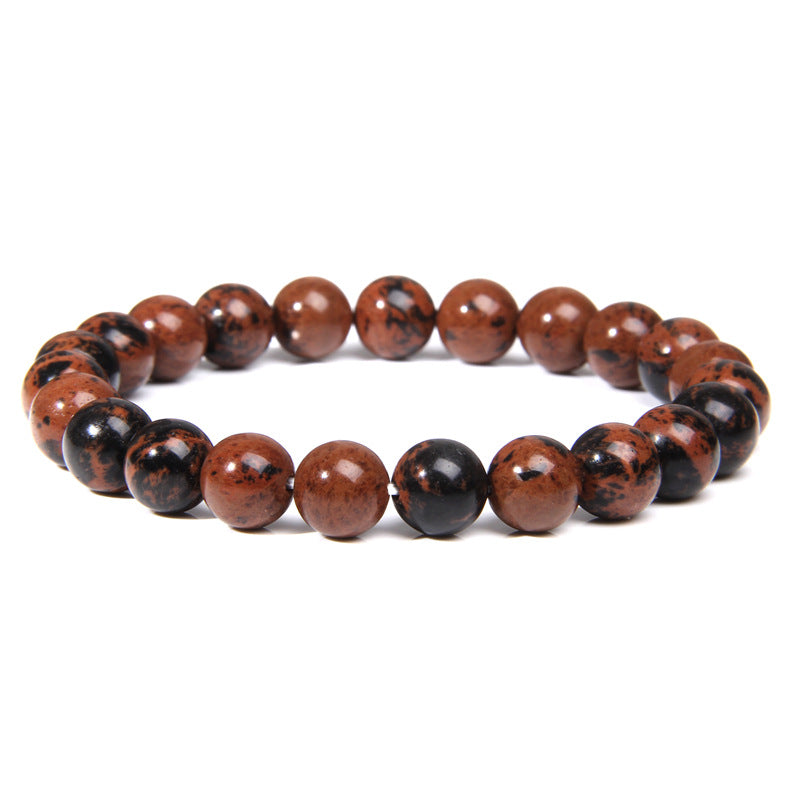 Men's Natural Stone Beads White Turquoise Elastic Bracelets