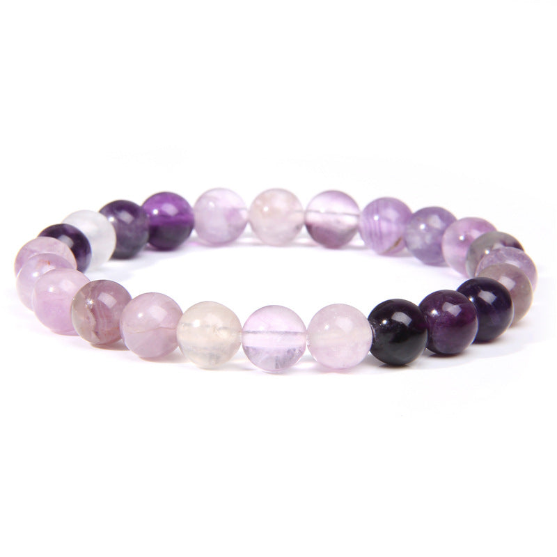 Men's Natural Stone Beads White Turquoise Elastic Bracelets