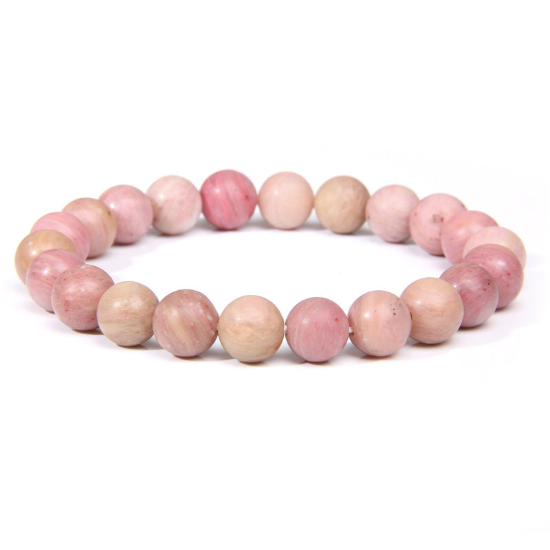 Men's Natural Stone Beads White Turquoise Elastic Bracelets
