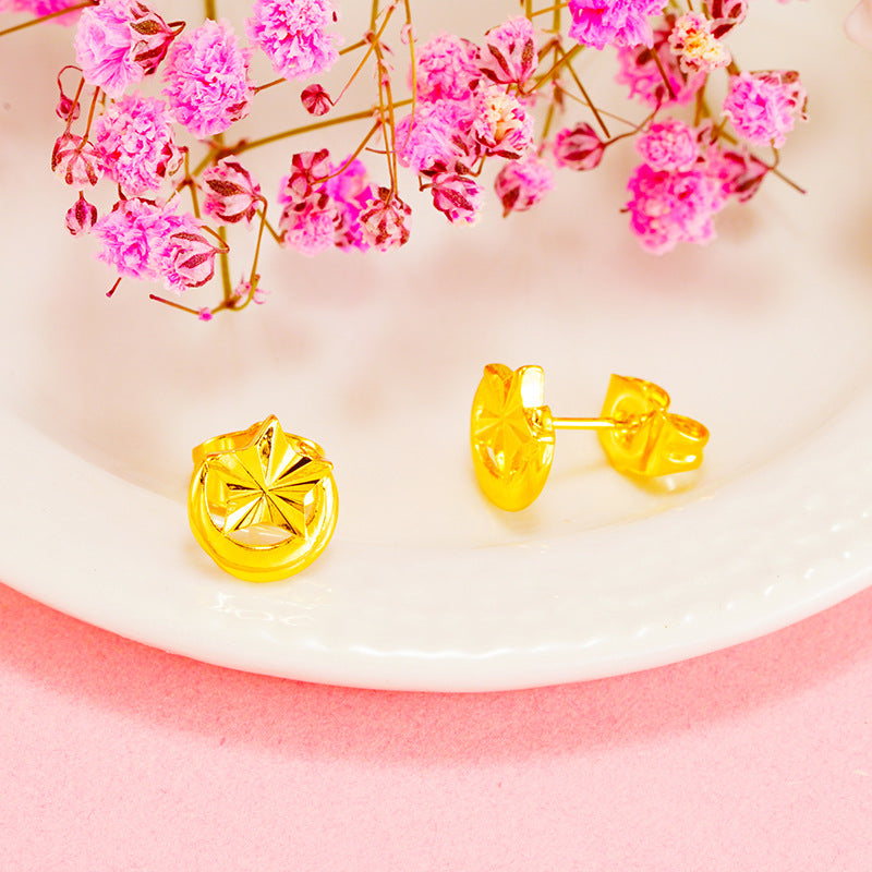 Women's Light Luxury Imitation Gold Live Alluvial Earrings