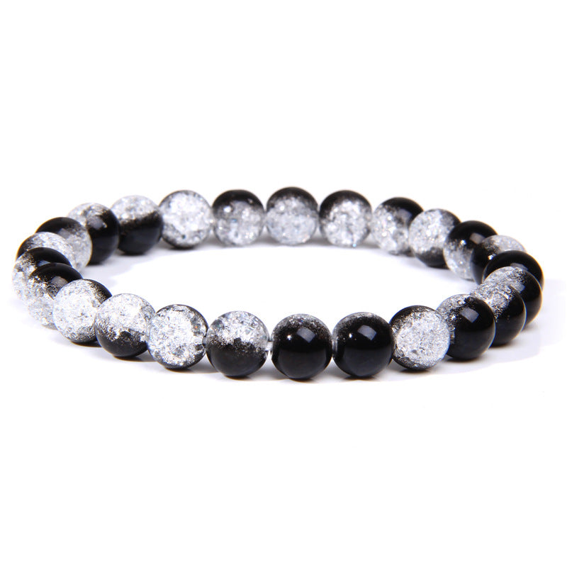 Men's Natural Stone Beads White Turquoise Elastic Bracelets