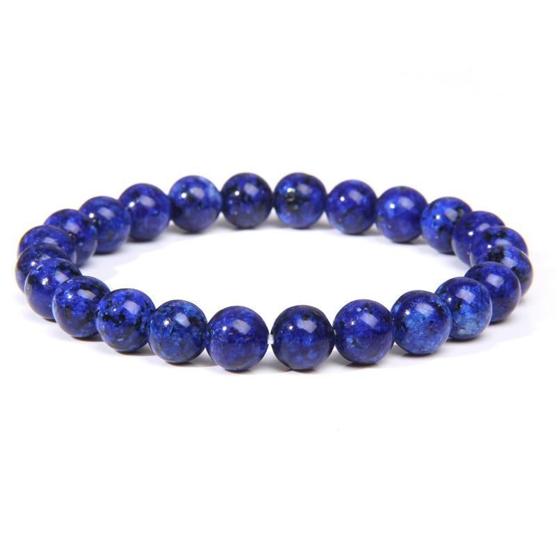Men's Natural Stone Beads White Turquoise Elastic Bracelets