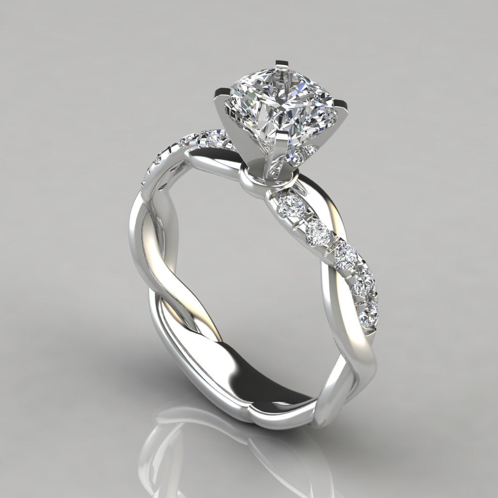 Diamond Rose Gold Plated Sier Proposal Rings