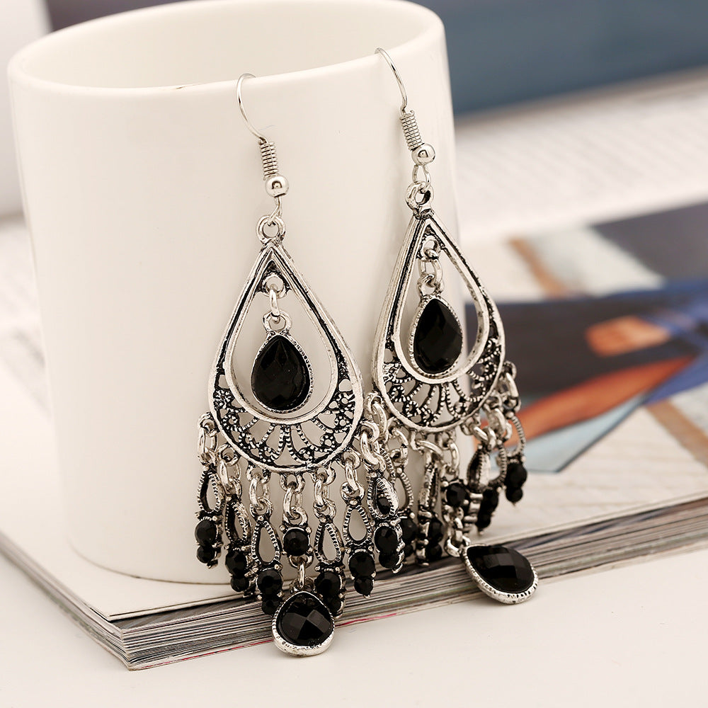 Creative Style Bohemian Vintage Engraving Water Earrings