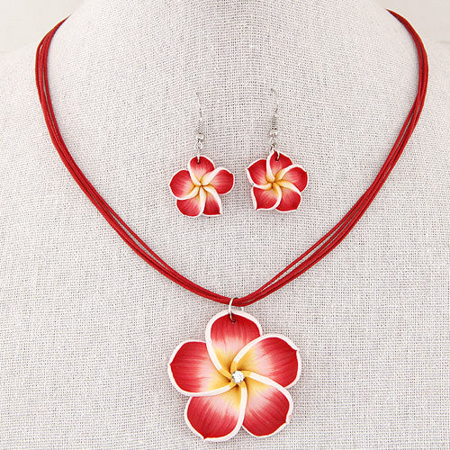 Sweet Rich Flowers Wax Rope Temperament Necklaces