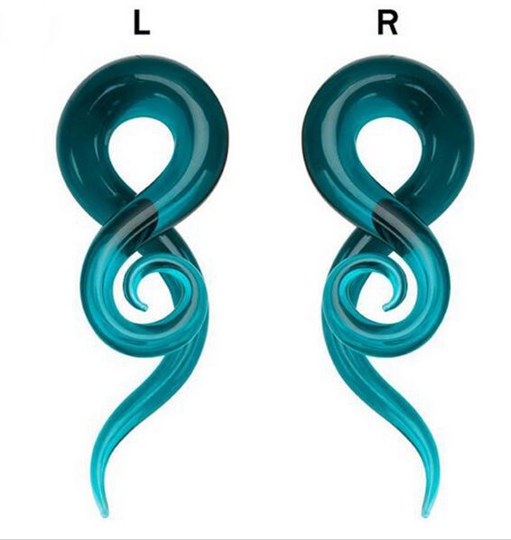 Pin Exquisite Auricle Glass Snail Ear Extender Earrings