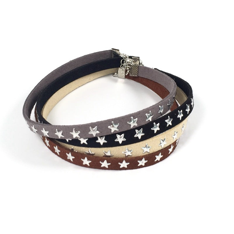 Star Hot Nail Retro Gothic Short Necklaces