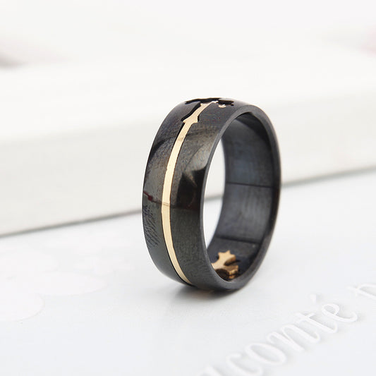 Men's Detachable Combination Cross Titanium Steel Personality Rings