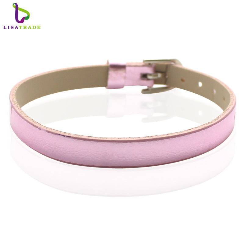 Leather Metal Wrist Band Suitable For Bracelets