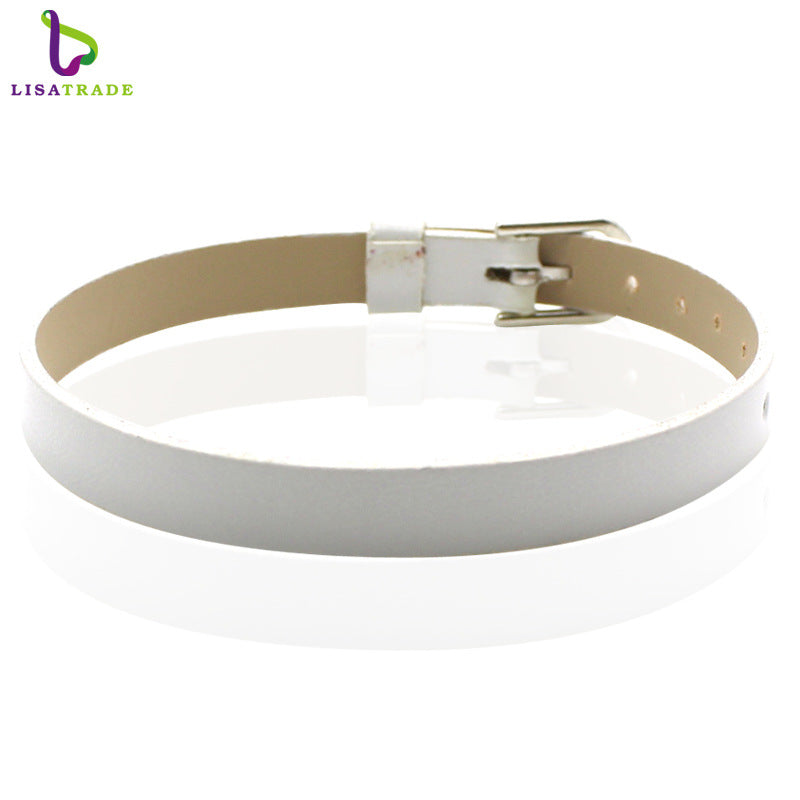 Leather Metal Wrist Band Suitable For Bracelets