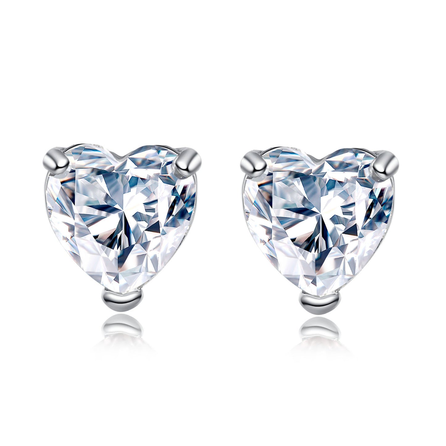 Heart-shaped Unique Crystal Zircon Korean Fashion Female Earrings