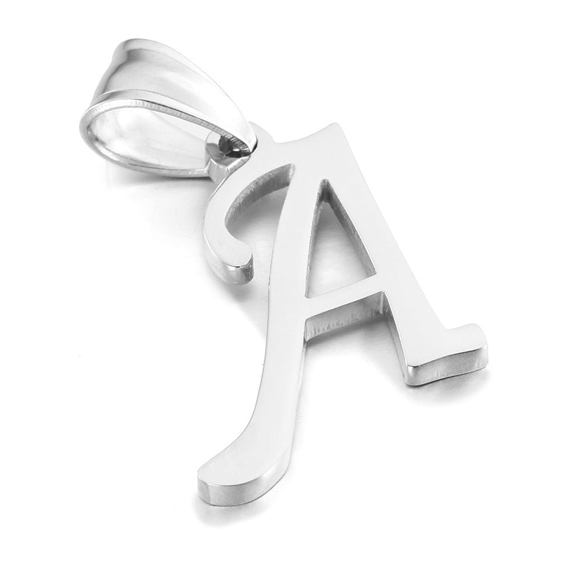 Stainless Steel Ornament Titanium English Letters Necklaces