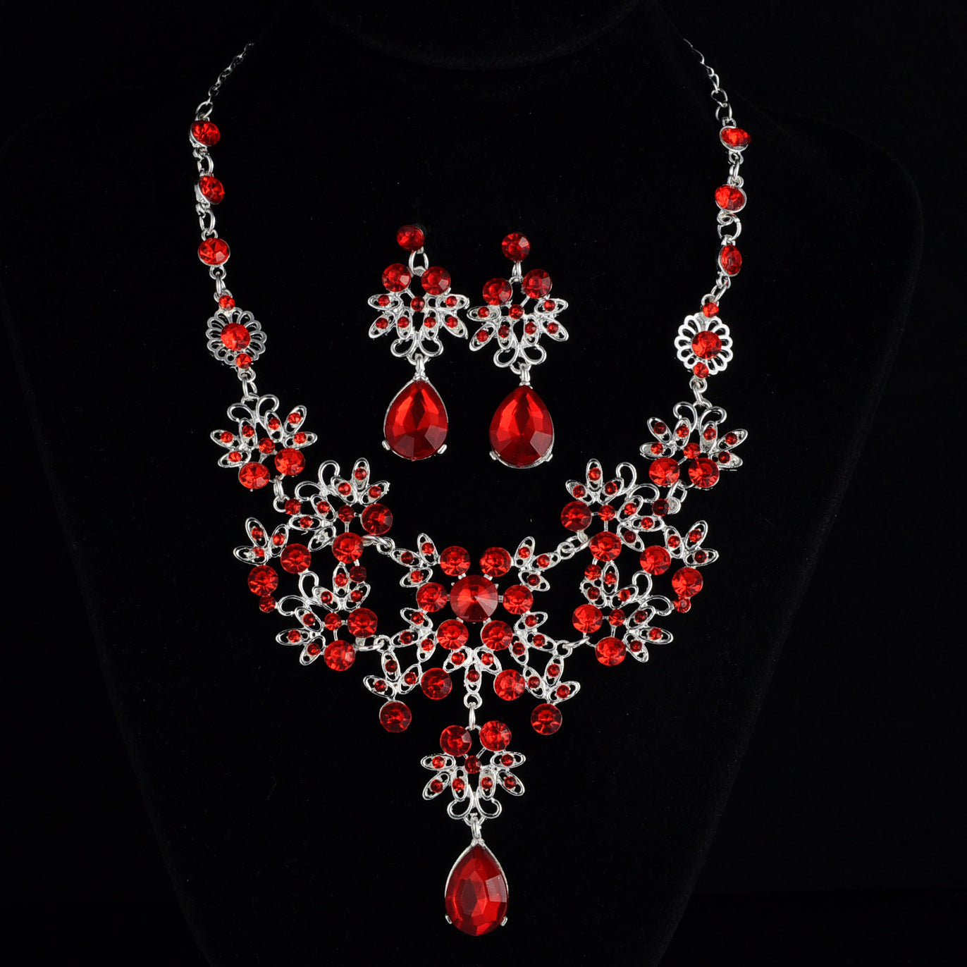 Bride Ornament Butterfly Big Water Drop Necklaces