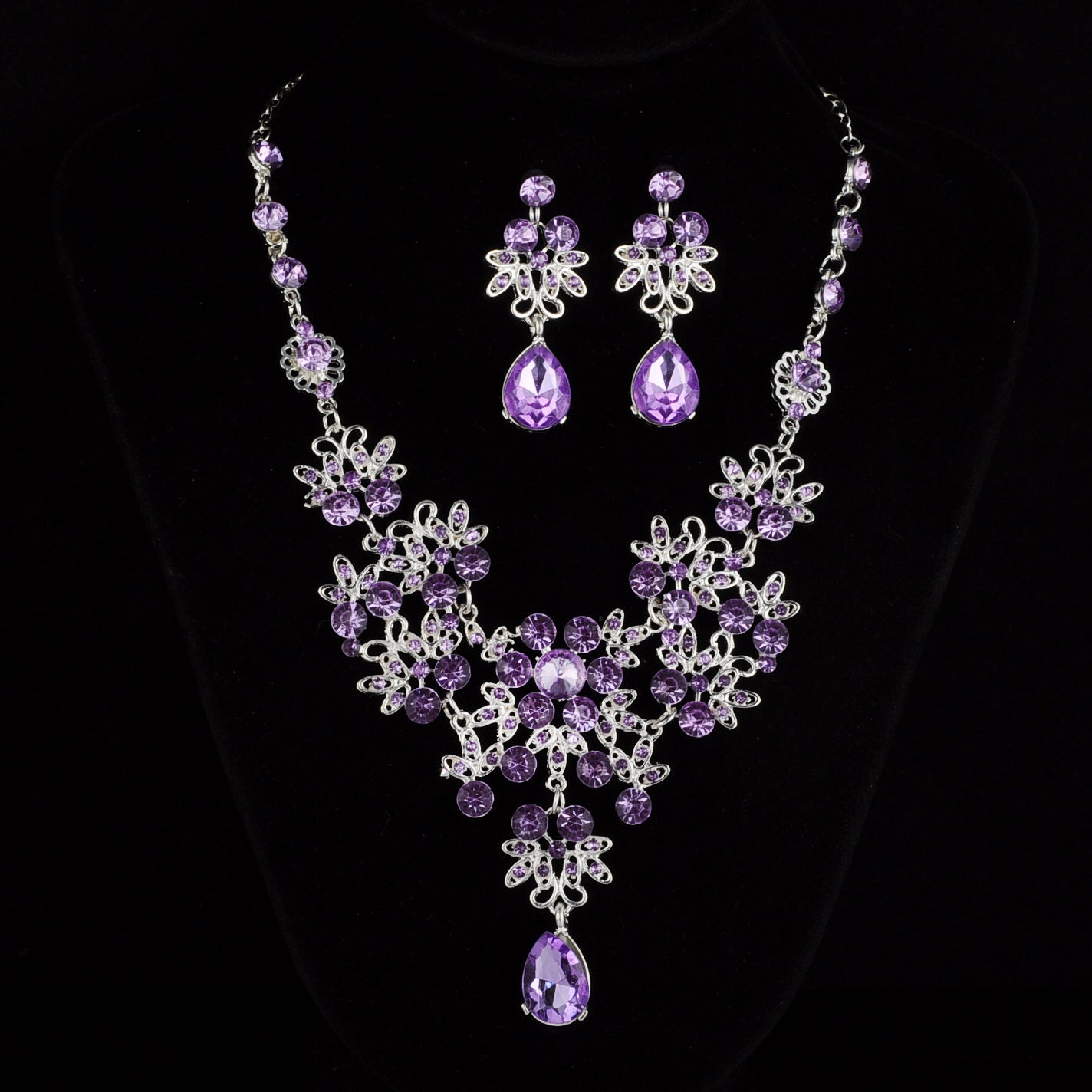 Bride Ornament Butterfly Big Water Drop Necklaces