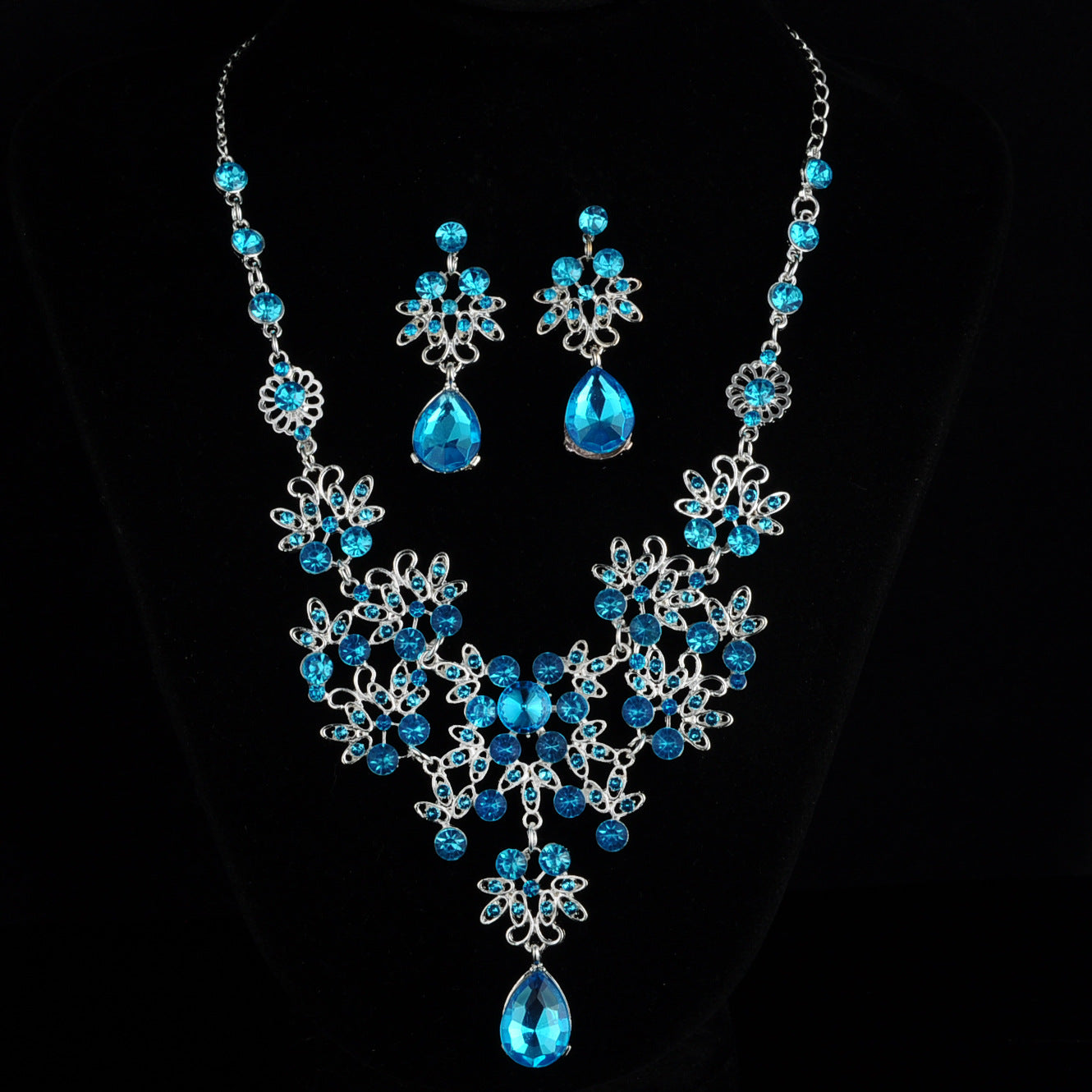 Bride Ornament Butterfly Big Water Drop Necklaces