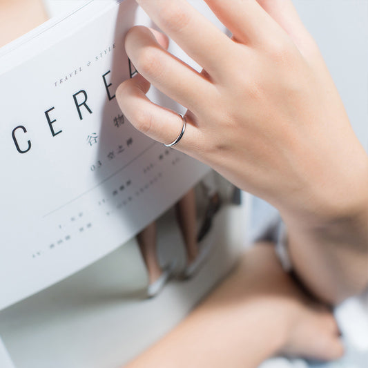 Female Korean Version Simple Glossy Personality Rings