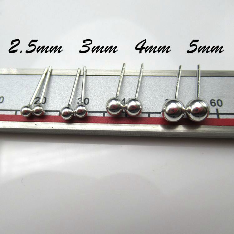Women's & Men's Bean-shaped Hoop Ear Bar Mini Small Sliver Beads Ball Earrings