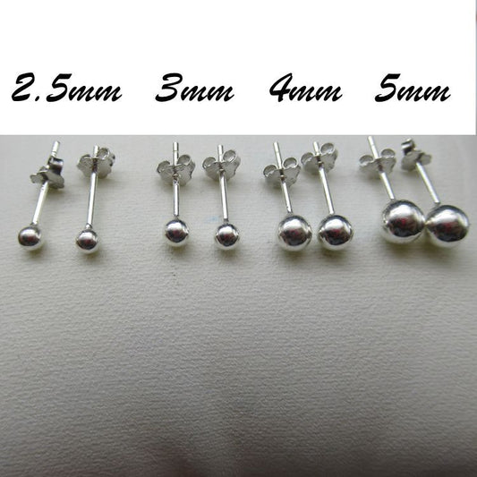 Women's & Men's Bean-shaped Hoop Ear Bar Mini Small Sliver Beads Ball Earrings