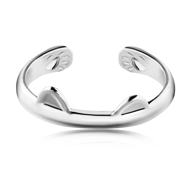 Super Cute Cartoon Cat's Paw Footprints Animal Rings