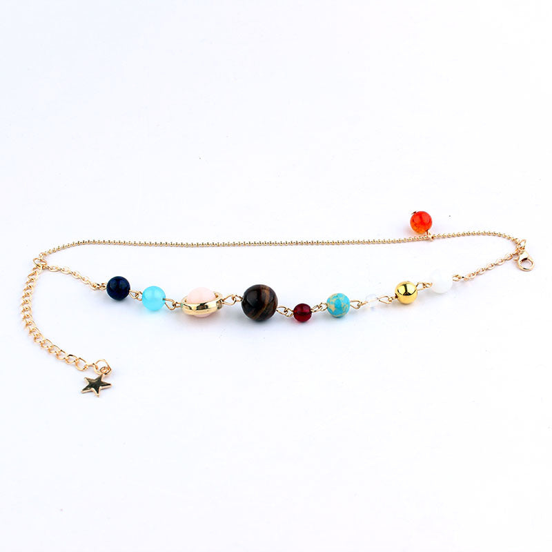 Planets Guardian Star Stone Anklet Solar Necklaces