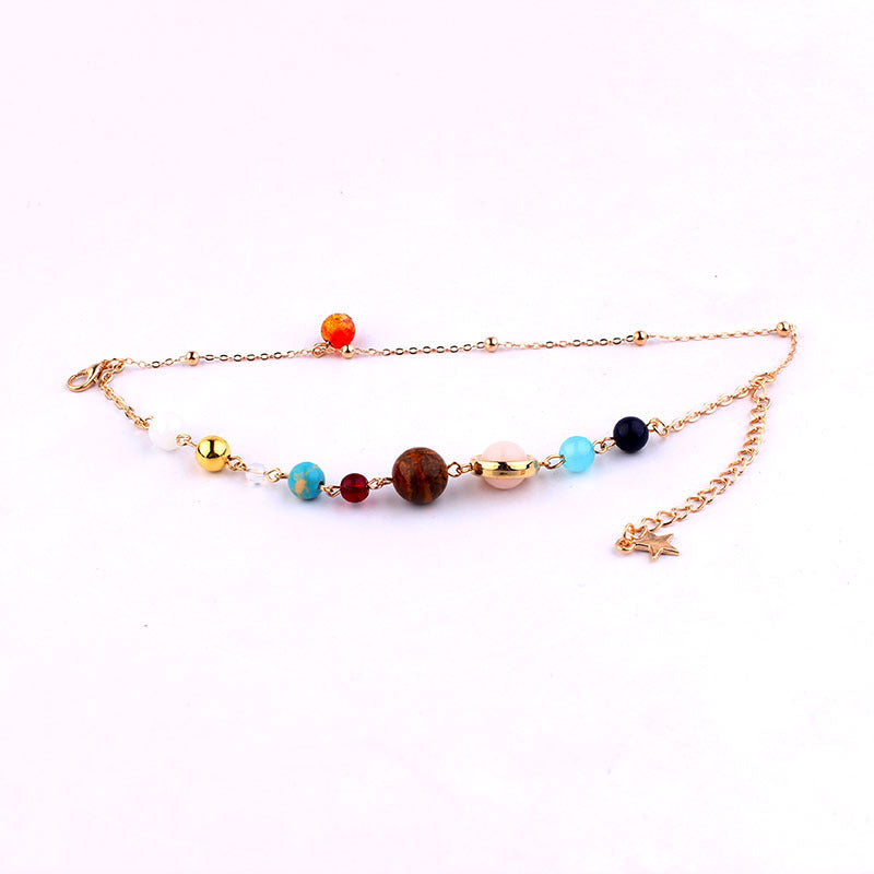 Planets Guardian Star Stone Anklet Solar Necklaces