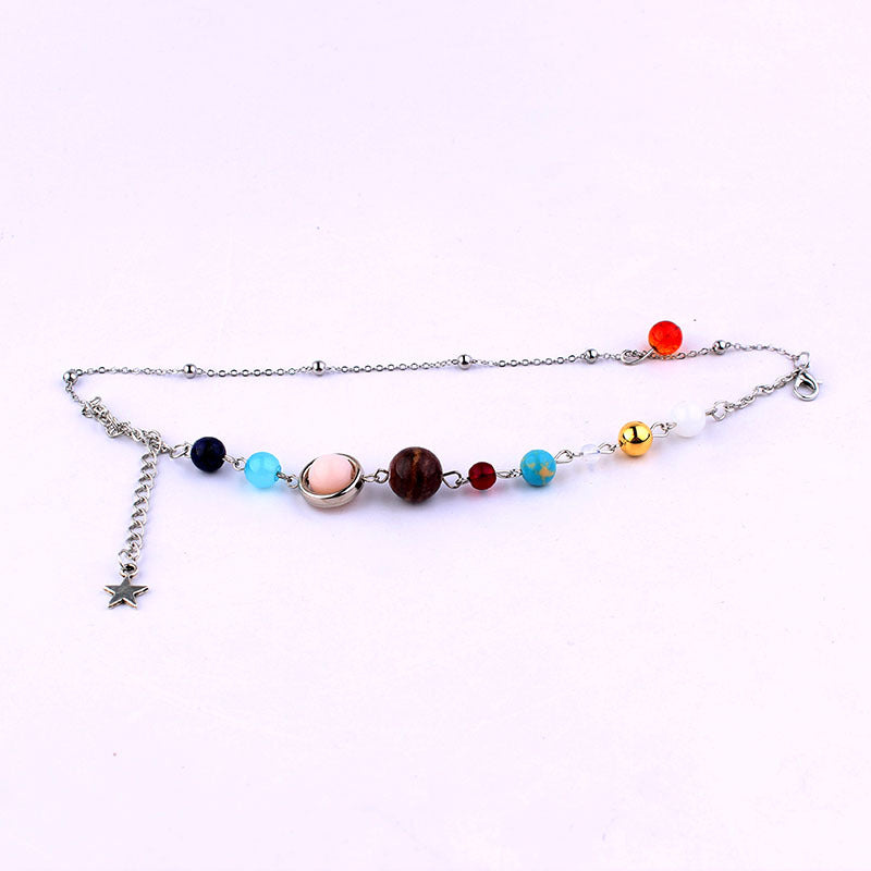 Planets Guardian Star Stone Anklet Solar Necklaces
